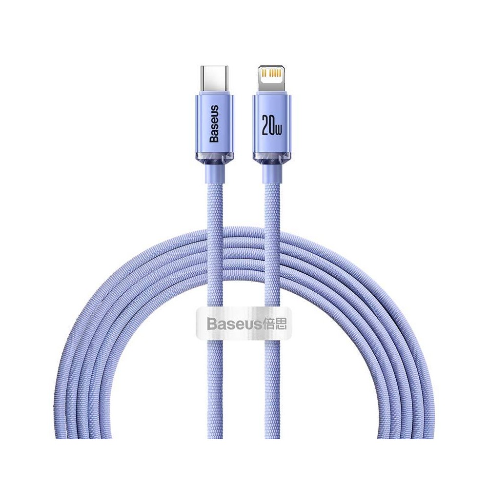 "Baseus Crystal" USB kabelis-C į "Lightning", 20W, PD, 2 m "Baseus Crystal" USB kabelis-C į "Lightning", 20W, PD, 2 m