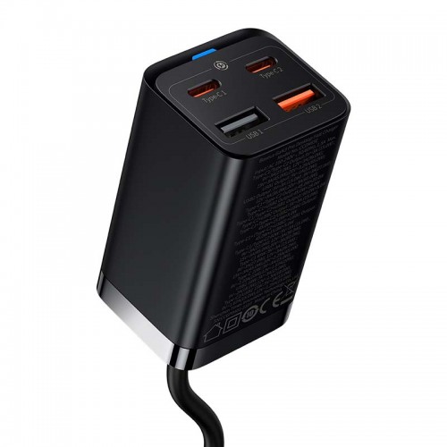 "Baseus" greitasis įkroviklis "GaN3 Pro", 2x USB-C, 2x USB, 65 "Baseus" greitasis įkroviklis "GaN3 Pro", 2x USB-C, 2x USB, 65