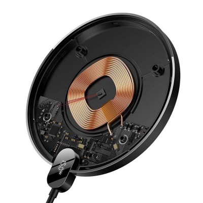 Indukcinis belaidis įkroviklis "Baseus Digital LED 15W"