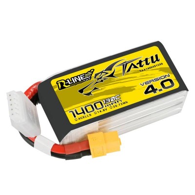 Tattu R-"Line 4.0" 1400mAh 14,8V 130C 4S1P XT60