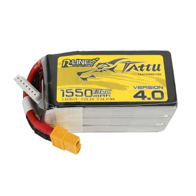 Akumuliatorius Tattu R-Linija 4.0 1550mAh 22.2V 130C 6S1P