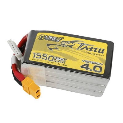 Akumuliatorius Tattu R-Linija 4.0 1550mAh 22.2V 130C 6S1P