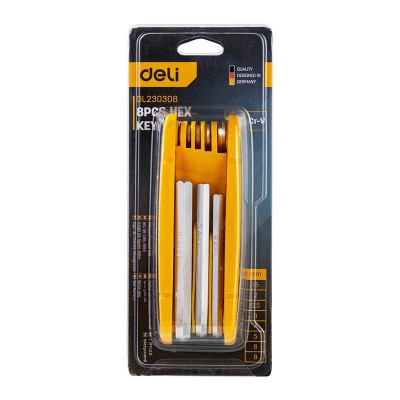 Šešiakampių raktų rinkiniai 1.5-8 mm Deli Tools