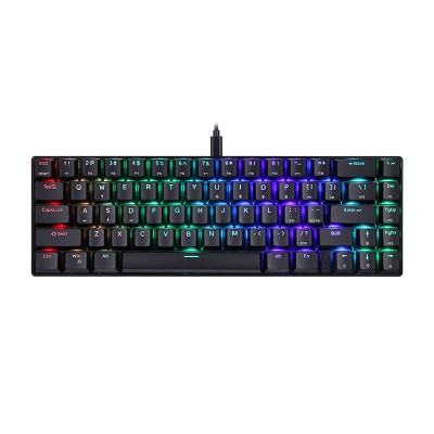 Mechaninė žaidimų klaviatūra Motospeed CK67 RGB (juoda)-Laidinė