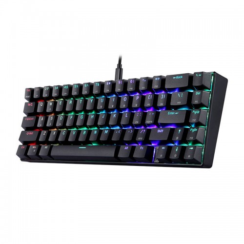 Mechaninė žaidimų klaviatūra Motospeed CK67 RGB (juoda)-Laidinė