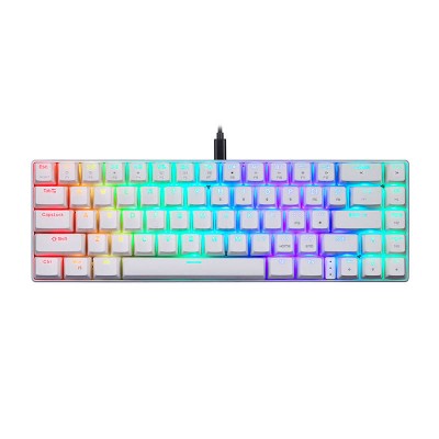 Mechaninė žaidimų klaviatūra Motospeed CK67 RGB (balta)-Laidinė