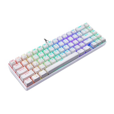 Mechaninė žaidimų klaviatūra Motospeed CK67 RGB (balta)-Laidinė