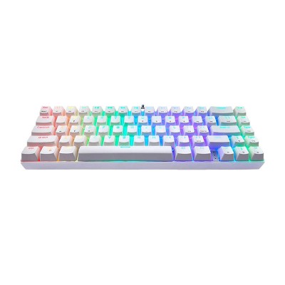 Mechaninė žaidimų klaviatūra Motospeed CK67 RGB (balta)-Laidinė