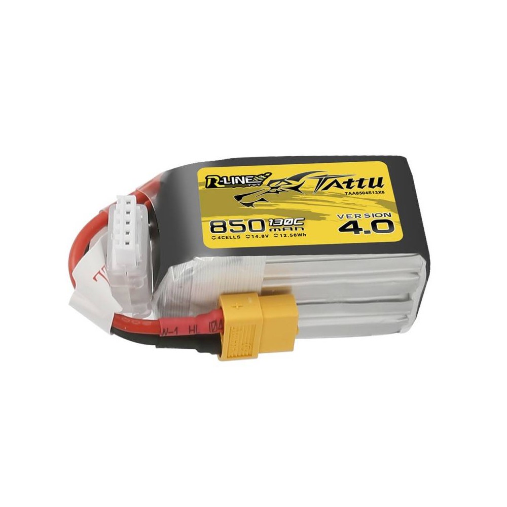 Akumuliatorius Tattu R-Linija 850mAh 14.8V 130C 4S1P