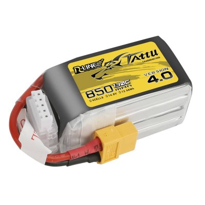 Akumuliatorius Tattu R-Linija 850mAh 14.8V 130C 4S1P
