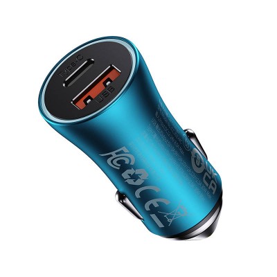 "Baseus Golden Contactor Max" automobilinis įkroviklis, USB +