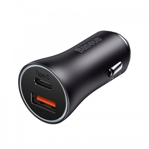 "Baseus Golden Contactor Max" automobilinis įkroviklis, USB +