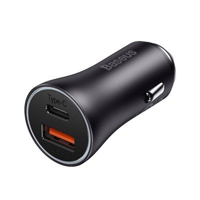 "Baseus Golden Contactor Max" automobilinis įkroviklis, USB +