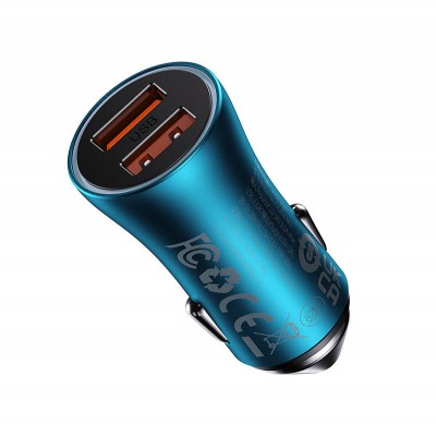 "Baseus Golden Contactor Max" automobilinis įkroviklis, 2x USB