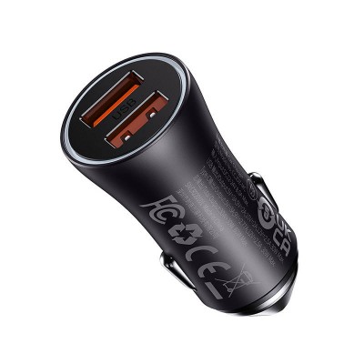 "Baseus Golden Contactor Max" automobilinis įkroviklis, 2x USB