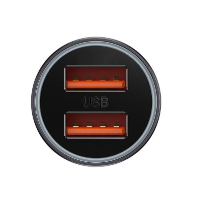 "Baseus Golden Contactor Max" automobilinis įkroviklis, 2x USB