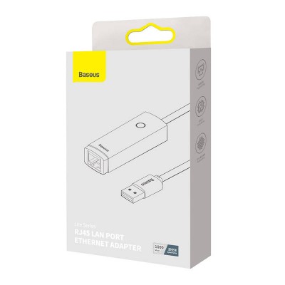 "Baseus Lite" serijos USB-RJ45 tinklo adapteris, 1000Mbps