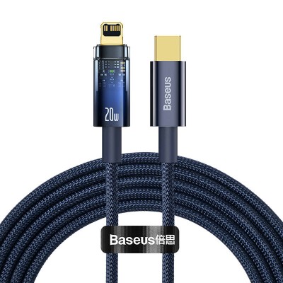 "Baseus Explorer", USB-C ir "Lightning" kabelis, 20 W, 2 m