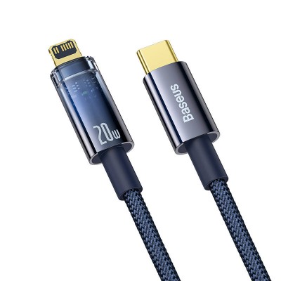 "Baseus Explorer", USB-C ir "Lightning" kabelis, 20 W, 2 m