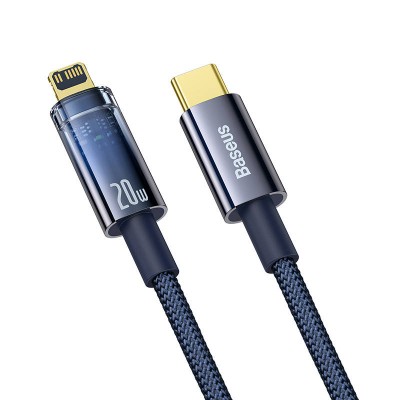 "Baseus Explorer", USB-C ir "Lightning" kabelis, 20 W, 1 m