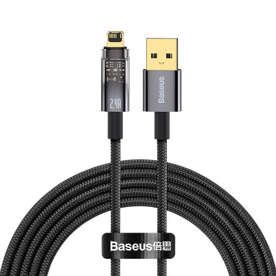 "Baseus Explorer" USB ir "Lightning" kabelis, 2,4 A, 2 m