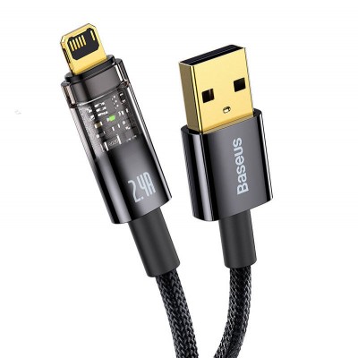 "Baseus Explorer" USB ir "Lightning" kabelis, 2,4 A, 2 m