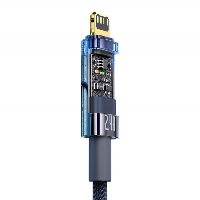 "Baseus Explorer" USB ir "Lightning" kabelis, 2,4 A, 1 m