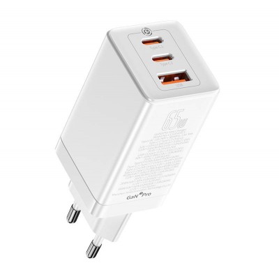 "Baseus GAN3 Pro" greitasis įkroviklis, 2xUSB-C + USB, 65 W