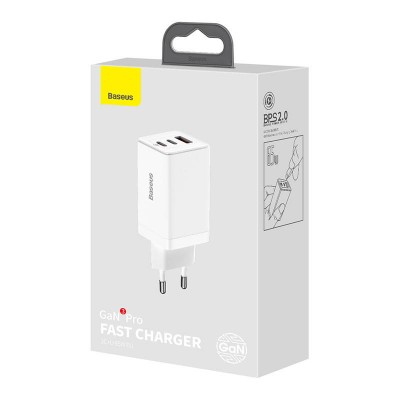 "Baseus GAN3 Pro" greitasis įkroviklis, 2xUSB-C + USB, 65 W