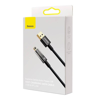 "Baseus Explorer" USB ir "Lightning" kabelis, 2,4 A, 1 m