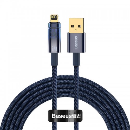 "Baseus Explorer" USB ir "Lightning" kabelis, 2,4 A, 2 m