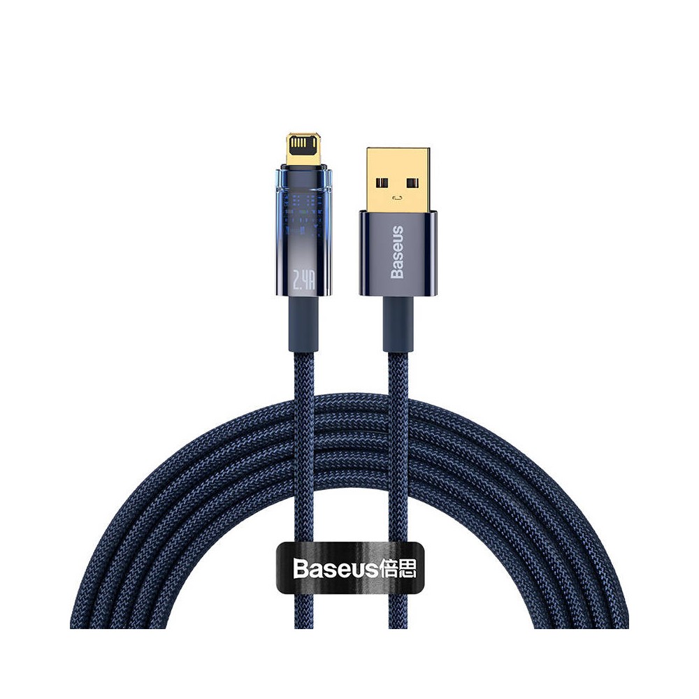 "Baseus Explorer" USB ir "Lightning" kabelis, 2,4 A, 2 m