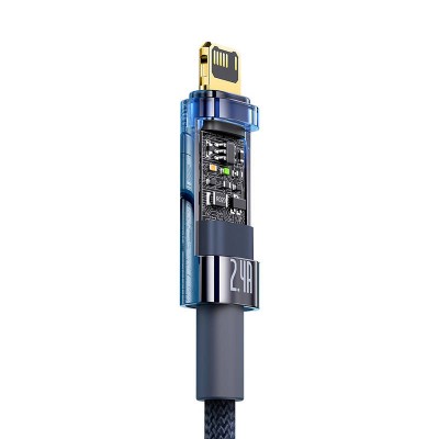"Baseus Explorer" USB ir "Lightning" kabelis, 2,4 A, 2 m