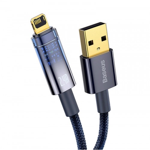 "Baseus Explorer" USB ir "Lightning" kabelis, 2,4 A, 2 m