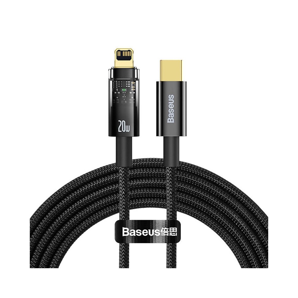 "Baseus Explorer", USB-C ir "Lightning" kabelis, 20 W, 2 m