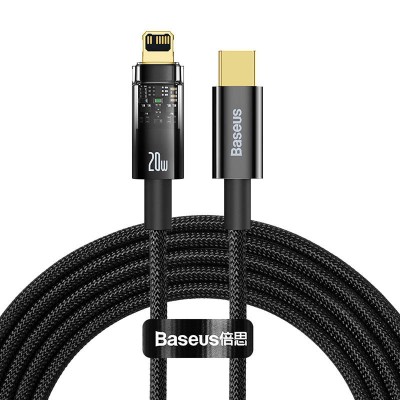 "Baseus Explorer", USB-C ir "Lightning" kabelis, 20 W, 2 m