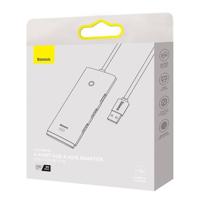 Koncentratorius 4w1 Baseus Lite serijos USB iki 4x USB 3.0 2m