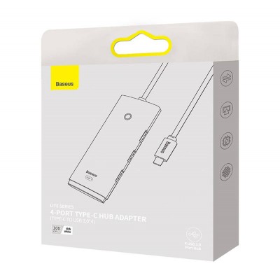 "Baseus Lite" serijos koncentratorius 4in1 USB-C į 4x USB 3.0 +
