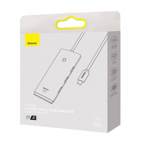 "Baseus Lite" serijos koncentratorius 4in1 USB-C į 4x USB 3.0 + "Baseus Lite" serijos koncentratorius 4in1 USB-C į 4x USB 3.0 +