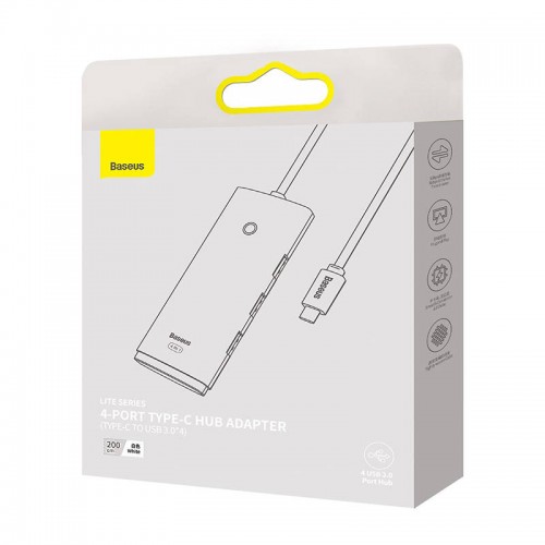 "Baseus Lite" serijos koncentratorius 4in1 USB-C į 4x USB 3.0 + "Baseus Lite" serijos koncentratorius 4in1 USB-C į 4x USB 3.0 +