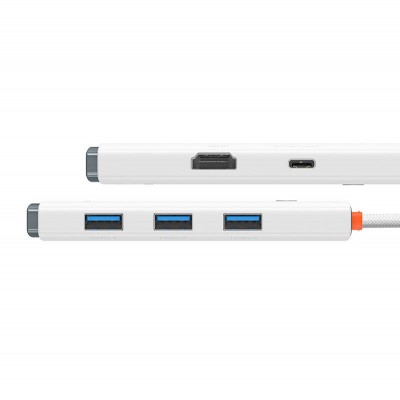 "Baseus Lite" serijos koncentratorius 5w1 USB-C į 3x USB 3.0 +