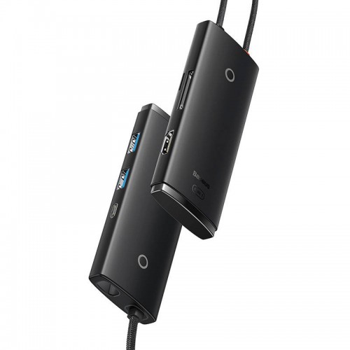 "Baseus Lite" serijos koncentratorius 6w1 USB-C į 2x USB 3.0 + "Baseus Lite" serijos koncentratorius 6w1 USB-C į 2x USB 3.0 +
