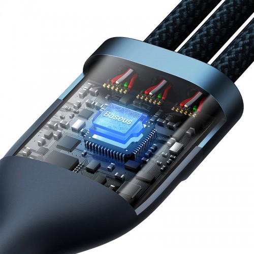 3in1 USB kabelis Baseus Flash Series, USB-C + micro USB +