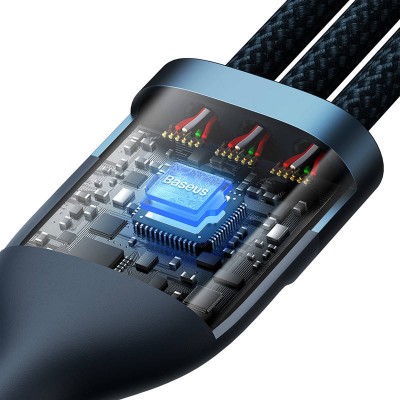 3in1 USB kabelis Baseus Flash Series, USB-C + micro USB +