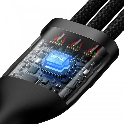 3in1 USB kabelis Baseus Flash Series, USB-C + micro USB +