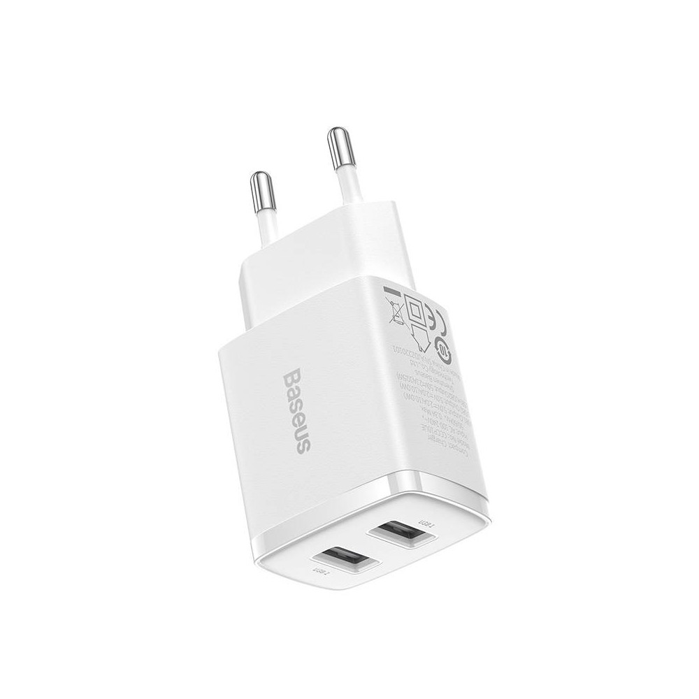 "Baseus" kompaktiškas greitasis įkroviklis, 2x USB, 10,5 W