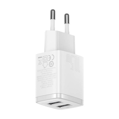 "Baseus" kompaktiškas greitasis įkroviklis, 2x USB, 10,5 W