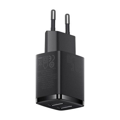 "Baseus" kompaktiškas greitasis įkroviklis, 2x USB, 10,5 W