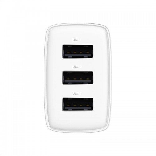 "Baseus" kompaktiškas greitasis įkroviklis, 3x USB, 17 W