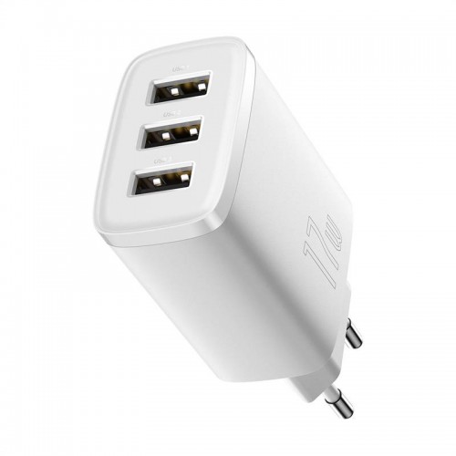 "Baseus" kompaktiškas greitasis įkroviklis, 3x USB, 17 W